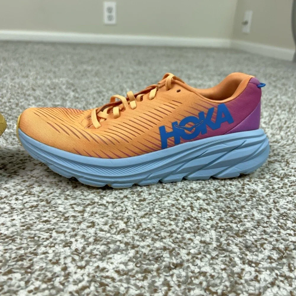 Hoka One One Shoes Womens Size 8 Rincon 3 Orange Running Sneakers Cushioned Gym